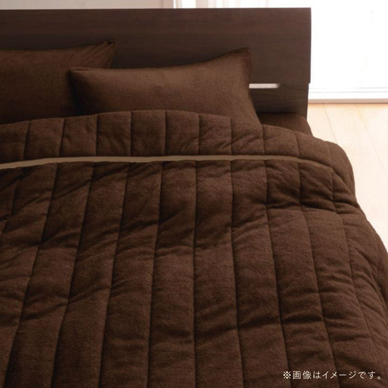 【favorite 20 colors】ザブザブ洗えて気持ちいい!コットンタオルのケット・パッド キルトケット・ベッド用ボックスシーツ セミダブル 寝具カラー モカブラウン