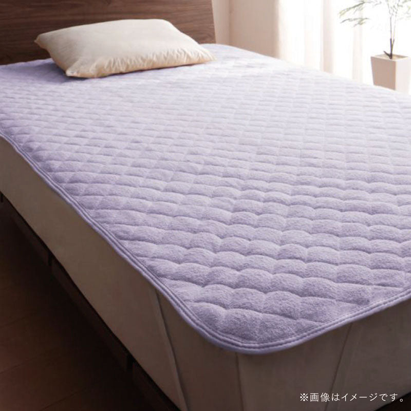【favorite 20 colors】ザブザブ洗えて気持ちいい!コットンタオルのパッド・シーツ 敷きパッド 同色2枚セット セミダブル 寝具カラー ラベンダー