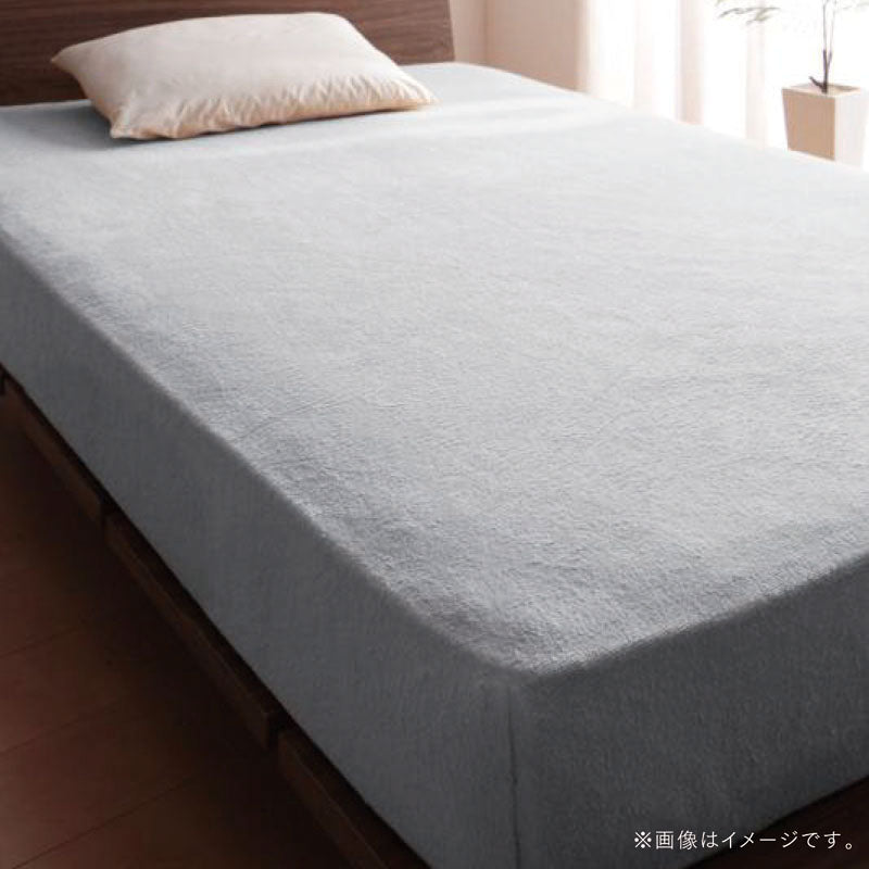 【favorite 20 colors】ザブザブ洗えて気持ちいい!コットンタオルのパッド・シーツ ベッド用ボックスシーツ 2枚 シングル 寝具カラー シルバーアッシュ