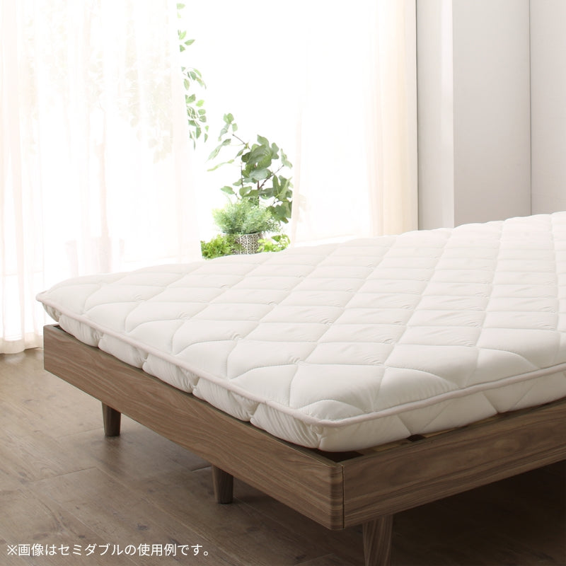 ベッドにぴったり敷布団 セミダブル 寝具カラー アイボリー