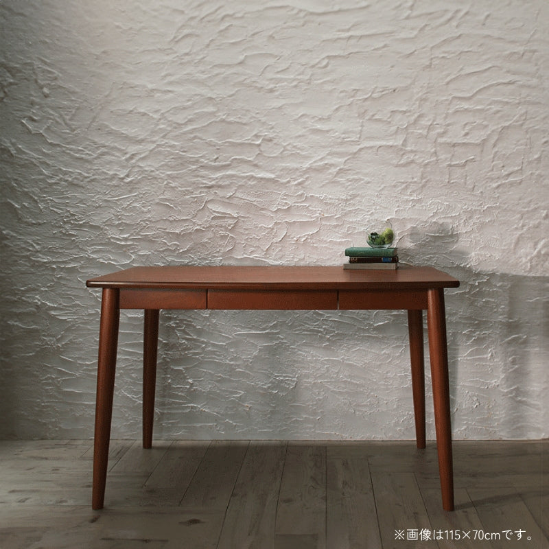 リビング学習 机 引き出し付き ダイニングにもデスクにもなる テーブル トルプル 115×70cm カラー ブラウン