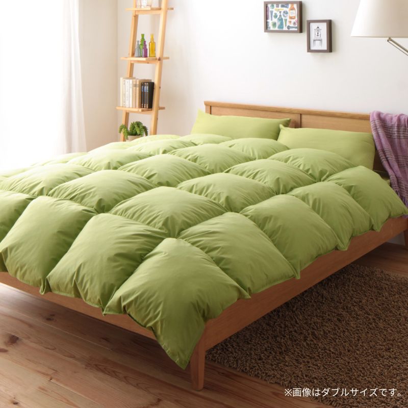 【favorite 20 colors】羽根布団8点セット ベッドタイプ ダブル11点セット 寝具カラー モスグリーン