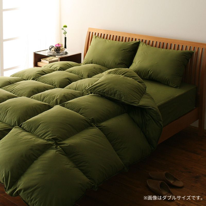【favorite 20 colors】羽根布団8点セット ベッドタイプ セミダブル8点セット 寝具カラー オリーブグリーン