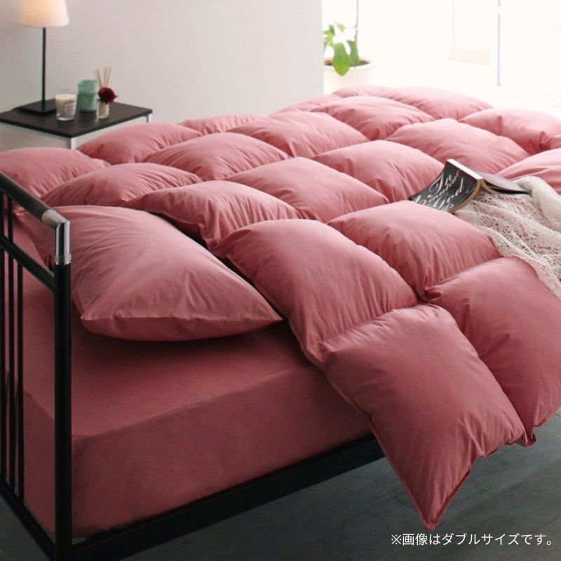 【favorite 20 colors】羽根布団8点セット ベッドタイプ ダブル11点セット 寝具カラー ローズピンク
