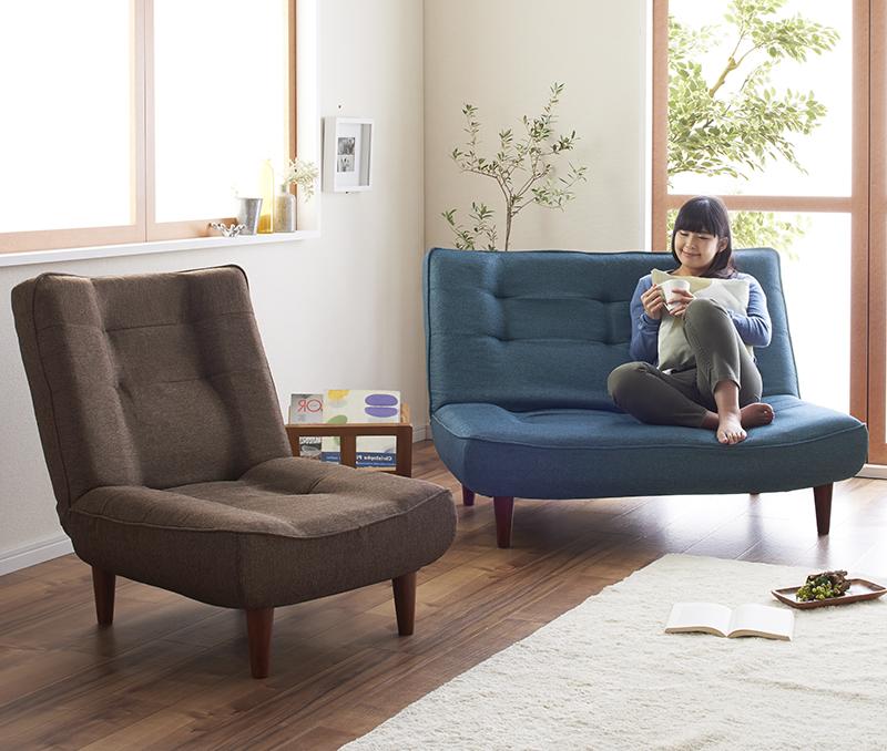 ハイバックコイルソファ ファブリック Lynette リネット ソファ ファブリック 1P 座面カラー ブラウン