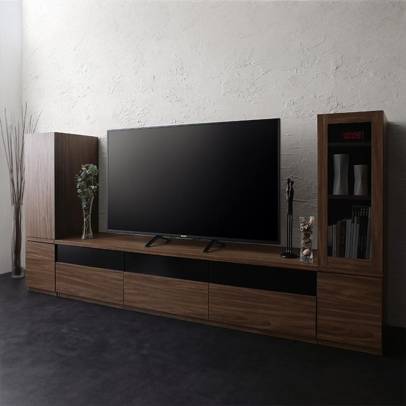 キャビネットが選べるテレビボードシリーズ add9 アドナイン キャビネット ガラス扉 本体カラー ウォルナットブラウン