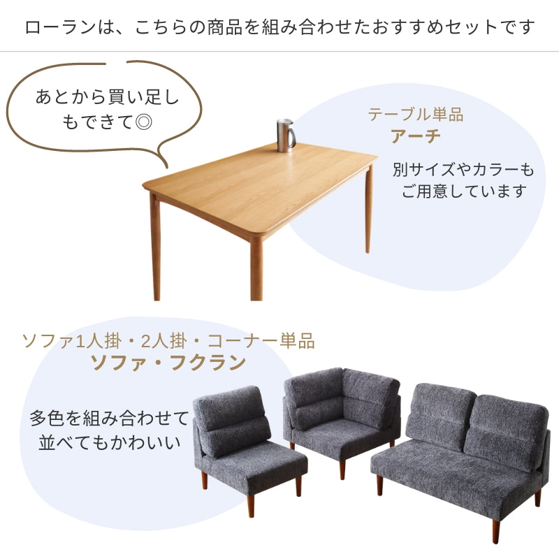 テーブルカラーが選べる ハイバックソファダイニング Laurent ローラン