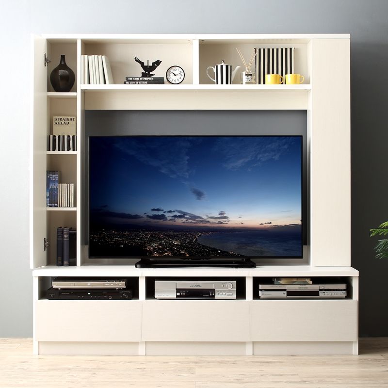 ハイタイプ50インチテレビボード Madiakka マディアッカ 本体カラー ホワイト
