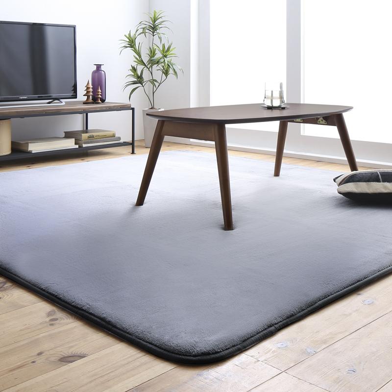 ニュアンスカラーの洗えるシャギーラグ Washuwa ワシュワ 厚さ20mm 低反発 185×185cm ラグ・マットカラー グレー