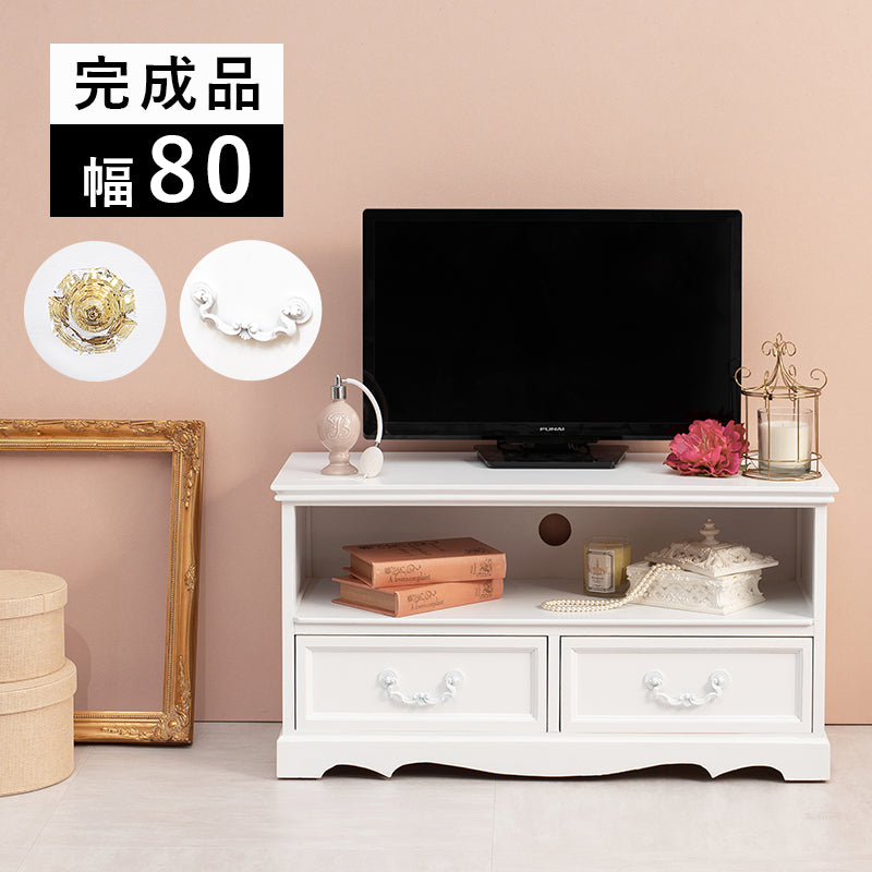 テレビ台-MTV-アンティーク調 110×33.5×42cm 本体カラー ホワイト