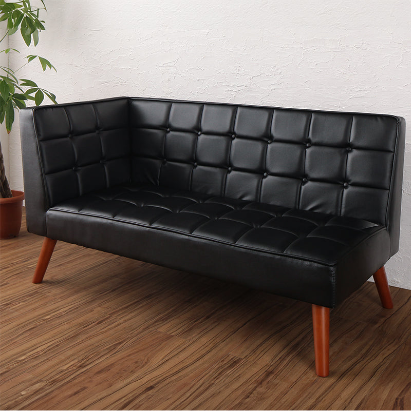 レザーソファ 合皮ソファ 片肘ソファ タフティング キルトデザイン アメリカンレザーソファ ルート66