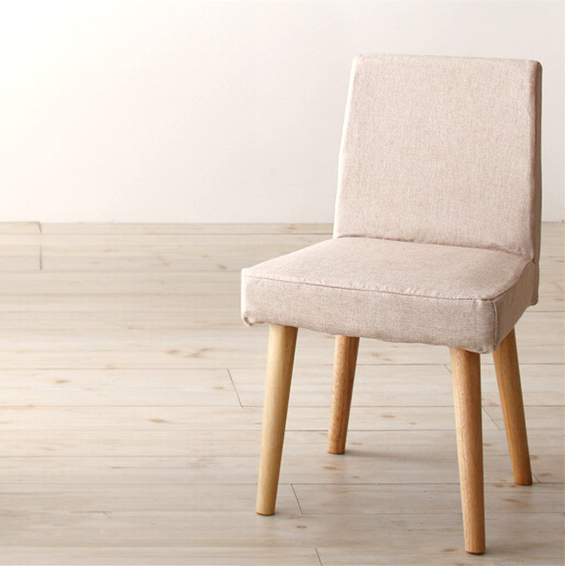 洗えるカバー ダイニングチェア 同色2脚セット 丸みのある脚がかわいい カバーリングダイニングチェア ユニ