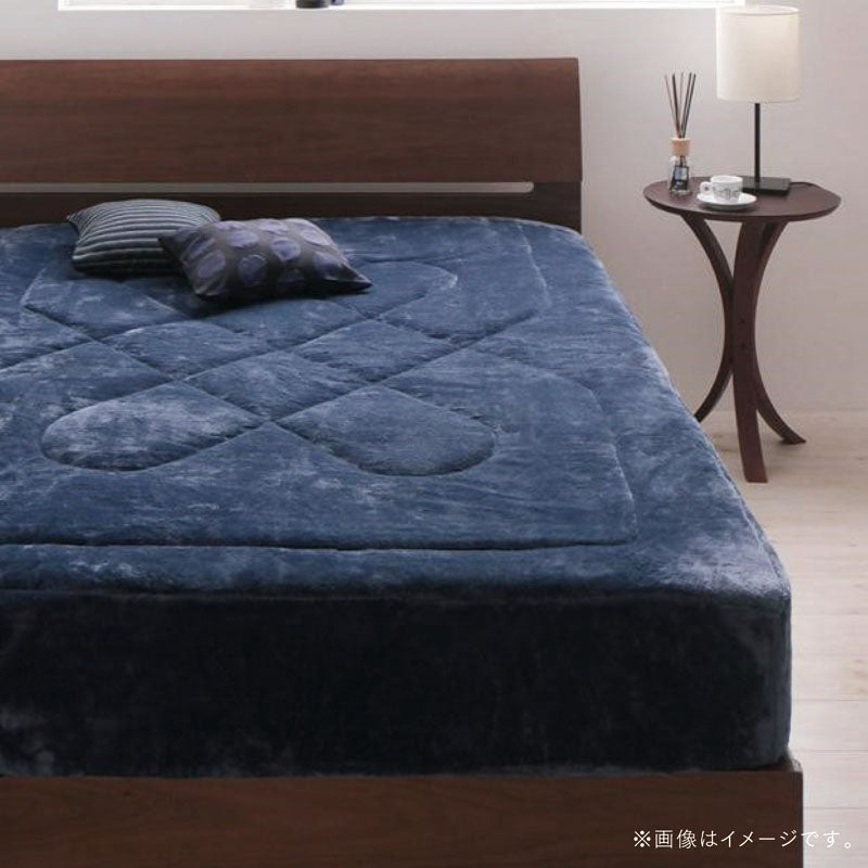 贅沢仕立てのとろけるカバーリング gran グラン ベッド用ボックスシーツ セミダブル 寝具カラー ミッドナイトブルー
