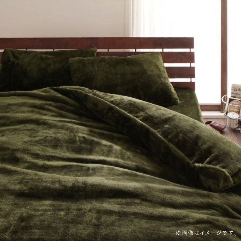 贅沢仕立てのとろけるカバーリング gran グラン 布団カバーセット ベッド用 ダブル4点セット 寝具カラー ディープグリーン