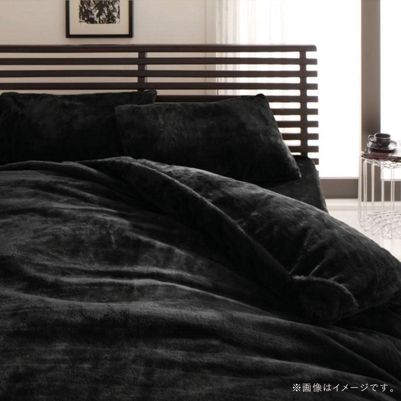 贅沢仕立てのとろけるカバーリング gran グラン 布団カバーセット ベッド用 クイーン4点セット 寝具カラー ジェットブラック