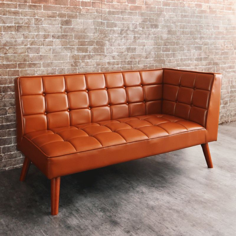 レザーソファ 合皮ソファ 片肘ソファ タフティング キルトデザイン