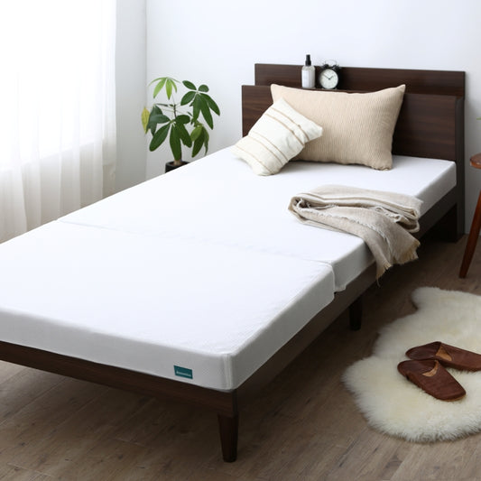 CospaSleep三つ折りマットレス敷布団　超熟 高反発 高通気 体圧分散 抗菌防臭 ベストセラーモデル シングル マットレスカラー デザインアイボリー