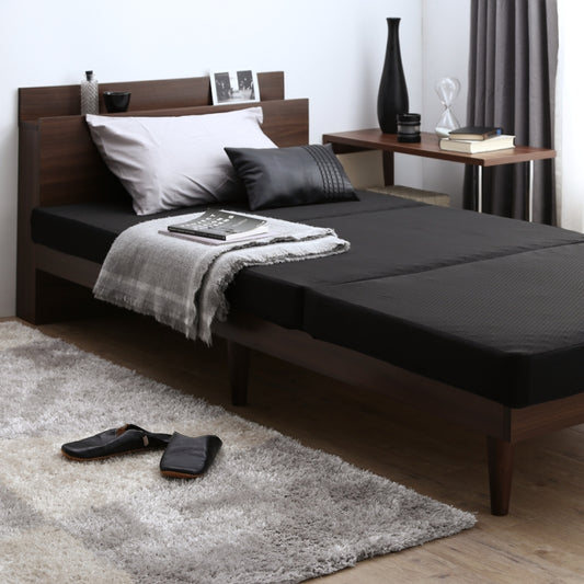 CospaSleep三つ折りマットレス敷布団　超熟 高反発 高通気 体圧分散 抗菌防臭 ベストセラーモデル シングル マットレスカラー オールブラック