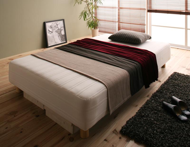 新・国産ポケットコイルマットレスベッド Waza ワザ ポケットコイルマットレスベッド 分割タイプ 脚22cm セミダブル マットレスカラー アイボリー