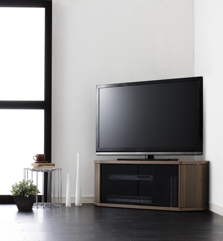 薄型コーナーロータイプテレビボード Venus ベヌス ミドルタイプ 本体カラー ウォールナットブラウン