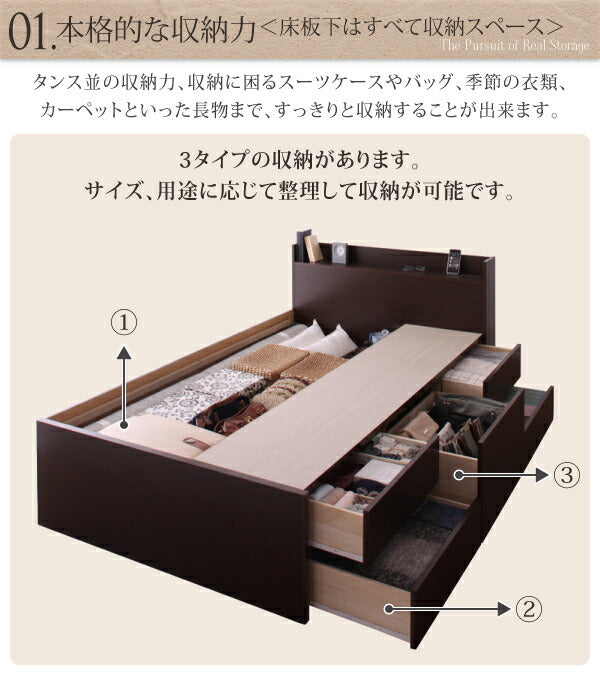 コンセント付きチェストベッド Spass シュパース