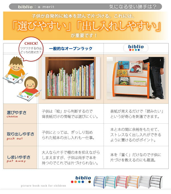 ソフト素材キッズファニチャーシリーズ 絵本ラック biblio ビブリオ