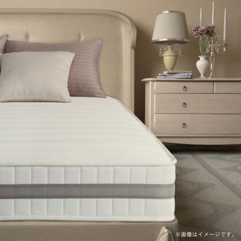 日本人技術者設計 超快眠マットレス抗菌防臭防ダニ ホテルプレミアム ボンネルコイル硬さ：かため EVA エヴァ クイーン マットレスカラー ホワイト