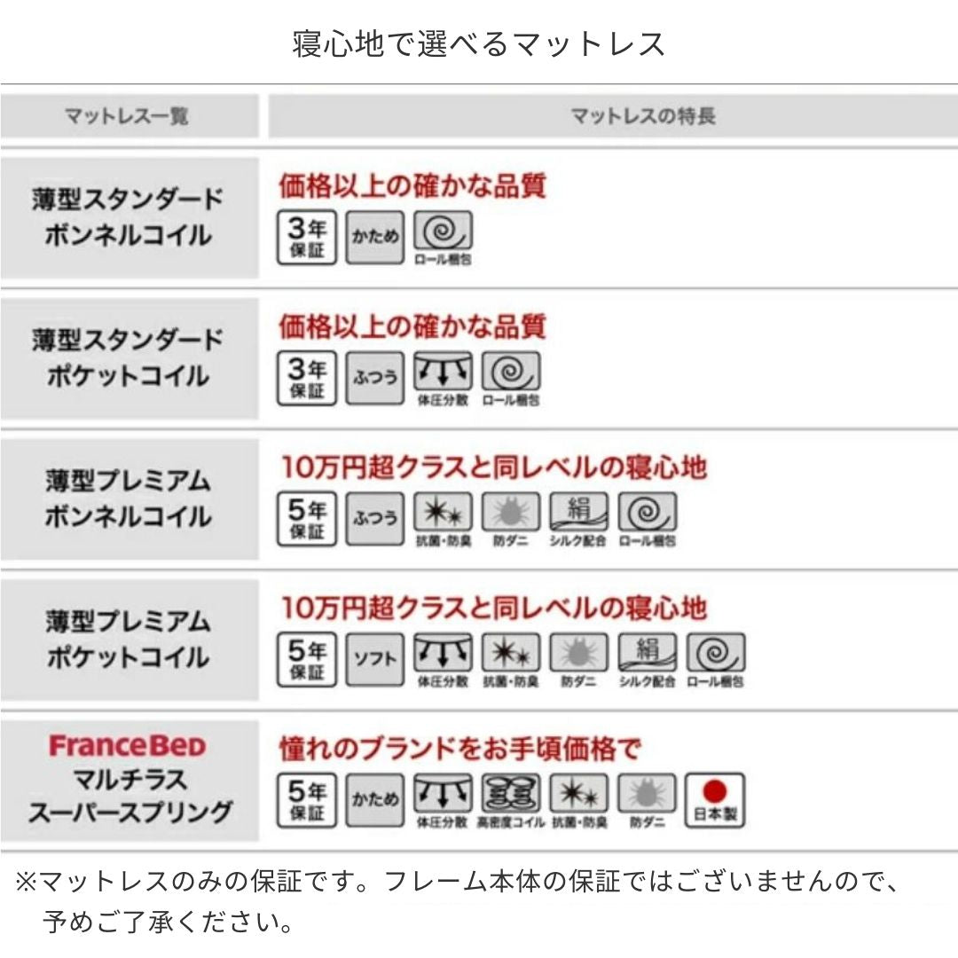 通気性抜群 棚コンセント付 跳ね上げ式ベッド Prostor プロストル