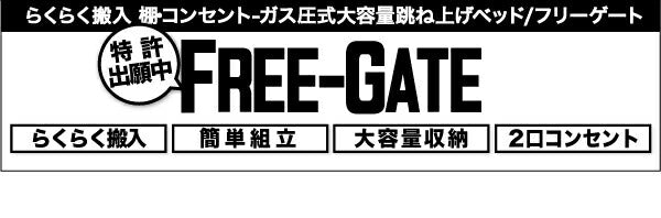 搬入楽々棚コンセント跳ね上げベッド Free-Gate フリーゲート