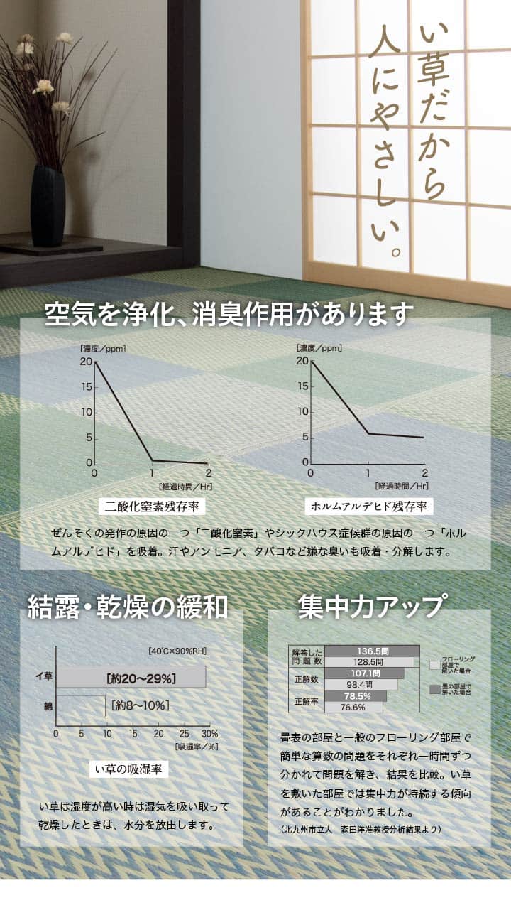 い草ラグ 花ござ カーペット ラグ 2畳 格子柄 市松柄　ピーア