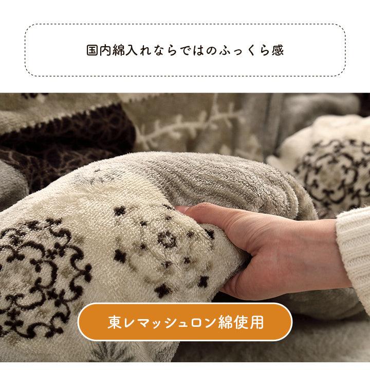こたつ布団 正方形 撥水 日本製 ノルディック柄