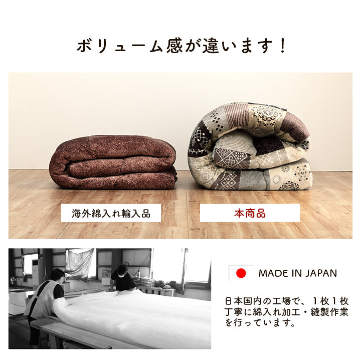 こたつ布団 正方形 撥水 日本製 ノルディック柄