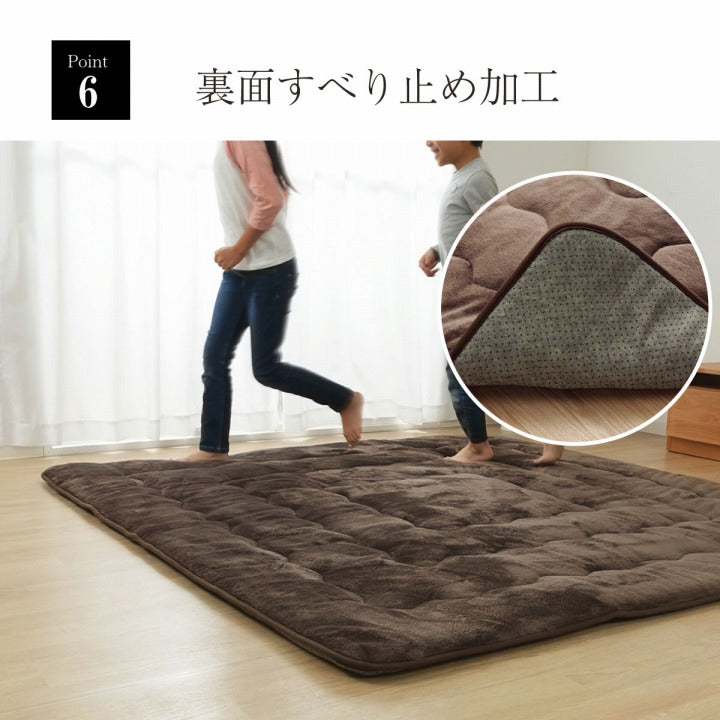 ラグ こたつ敷き布団 正方形 撥水 あったか仕様6層タイプ