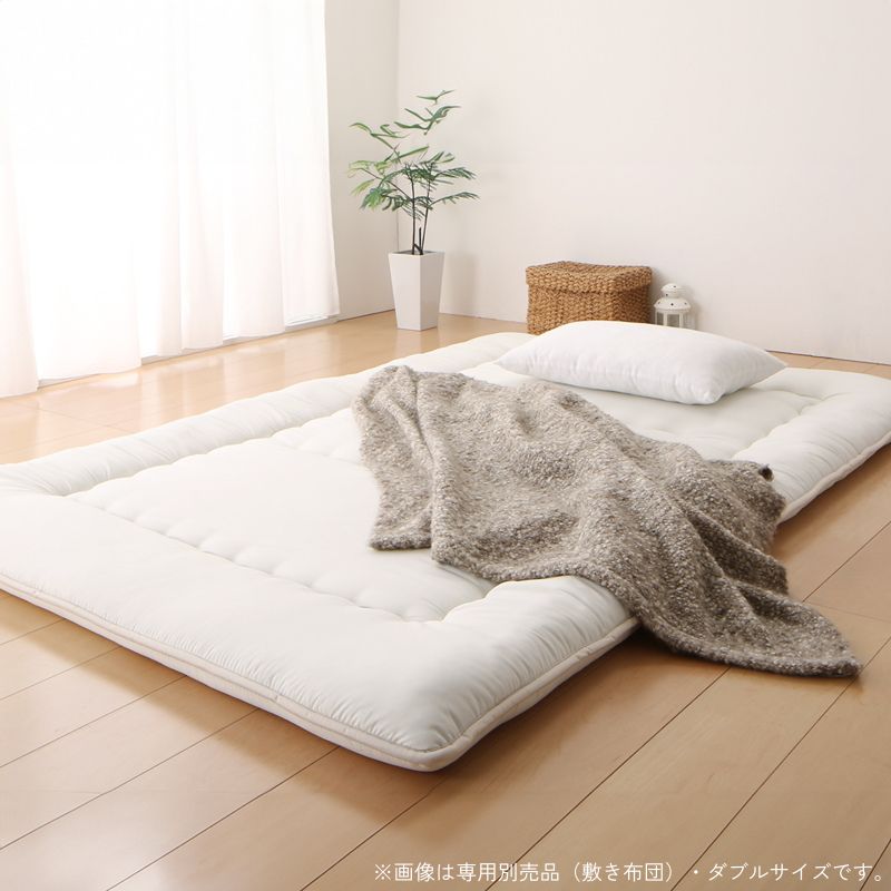 日本製・布団が収納できる大容量収納畳連結ベッド 陽葵 ひまり 専用別売品(敷き布団) セミダブル フレームカラー 寝具カラー/畳カラー アイボリー/-
