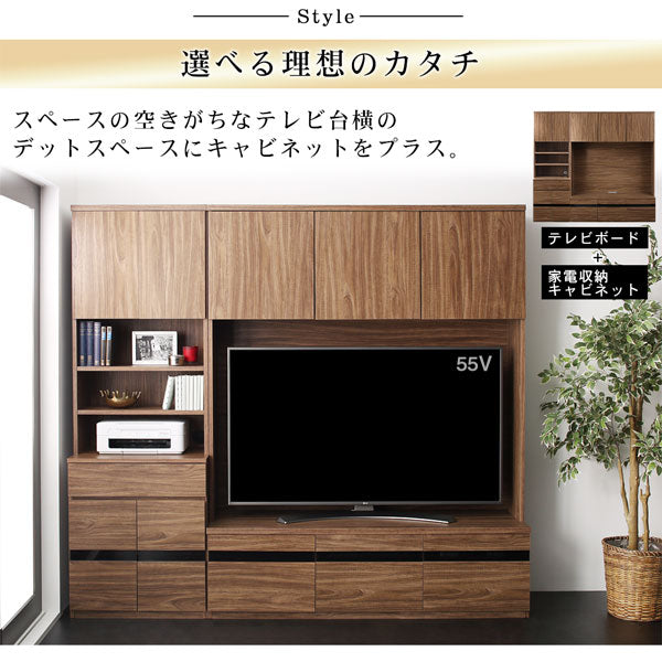 ハイタイプテレビボードシリーズ Glass line グラスライン テレビ台+キャビネット