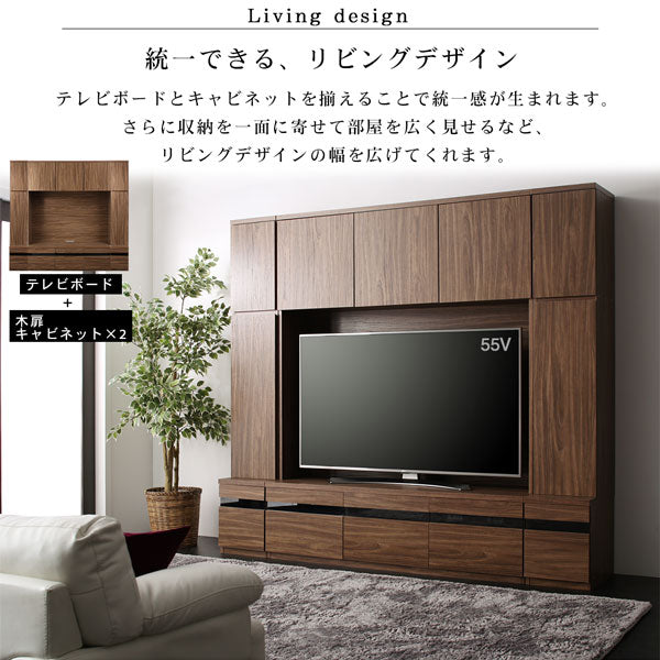 ハイタイプテレビボードシリーズ Glass line グラスライン テレビ台+キャビネット