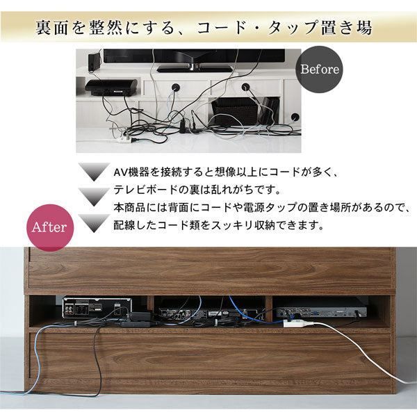 ハイタイプテレビボードシリーズ Glass line グラスライン テレビ台+キャビネット