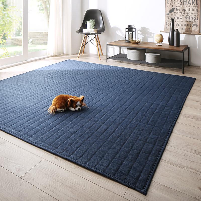 洗濯機でザブザブ洗える キルトラグ squarewash スクウェアウォッシュ 200×250cm ファブリックカラー アイボリー