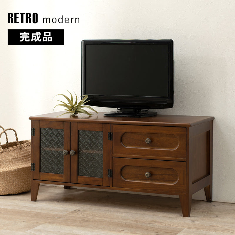 TV台 -MTV-レトロ 引出し 90×40×45cm 本体カラー ブラウン