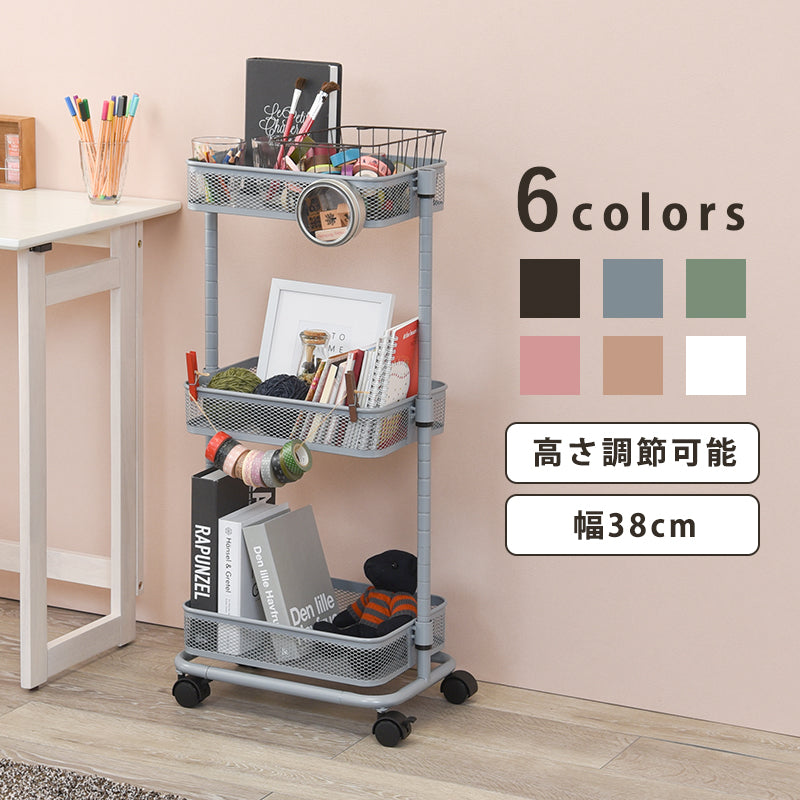 トローリーワゴン-KR- 幅42cm 本体カラー ダークブラウン