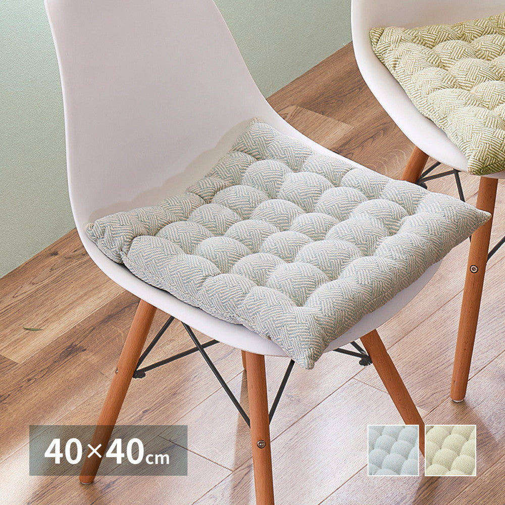 インド綿シートクッション アルト 40×40cm ファブリックカラー ブルー