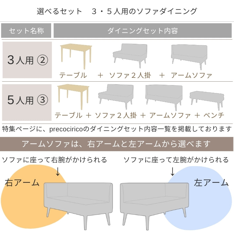 天然木調 コンパクトソファダイニングセット リビングにもダイニングにも使える ジライブ3