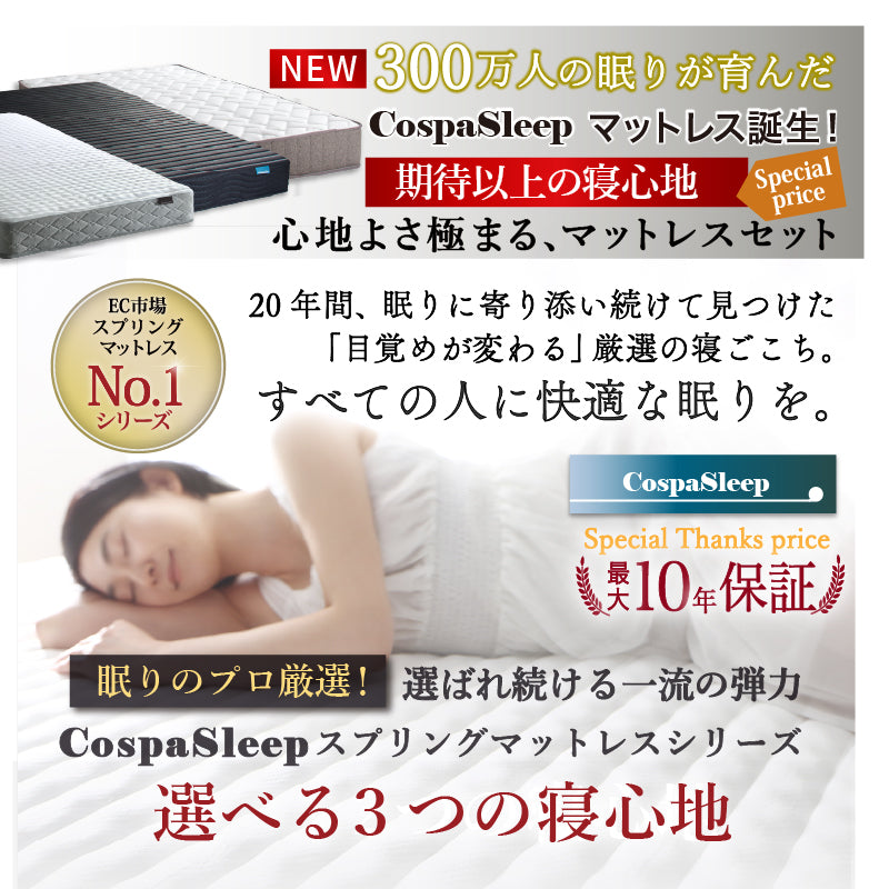 棚・コンセント・脚付きすのこベッド【KASANE】