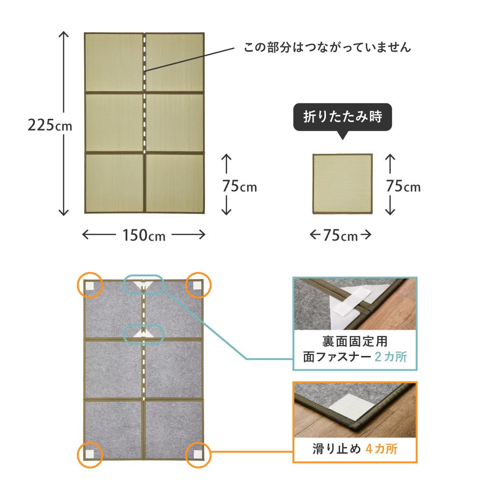 たためる連結畳　鎌倉　9面