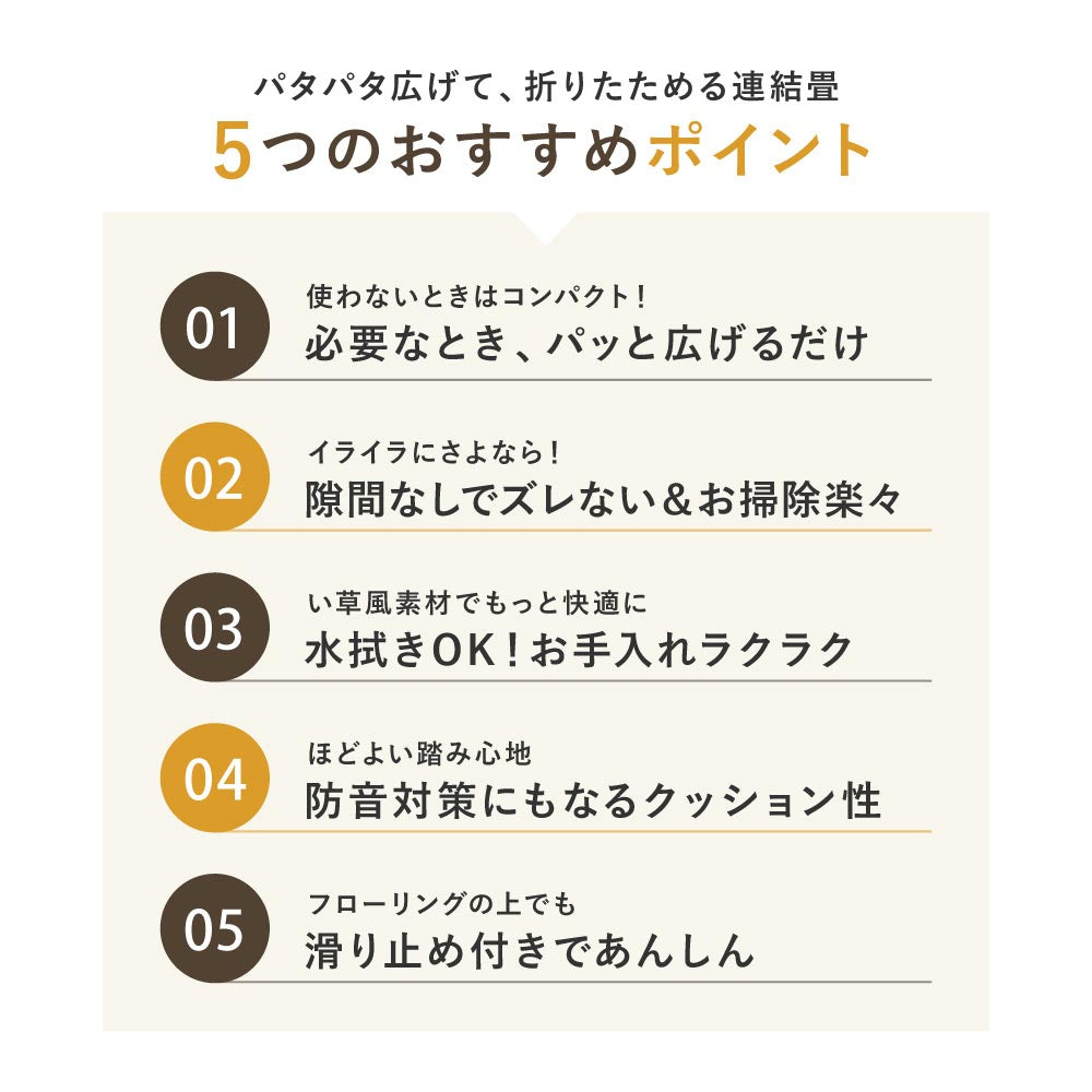 い草風たためる連結畳　綾模様　9面