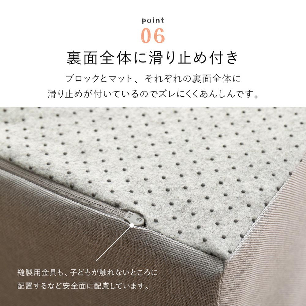 【5点セット】キッズコーナー　チョコキッズ　ブロック4個＋マット1枚