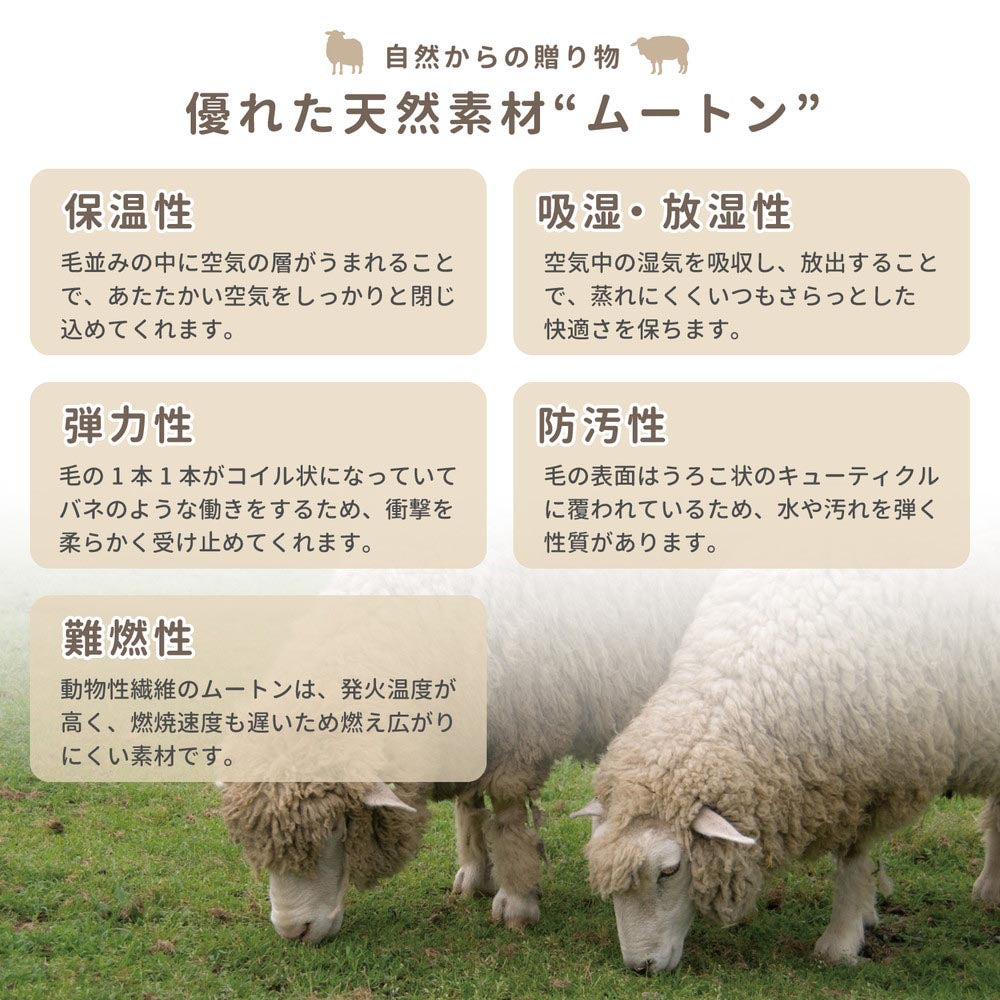 ムートンクッション　M-511-F