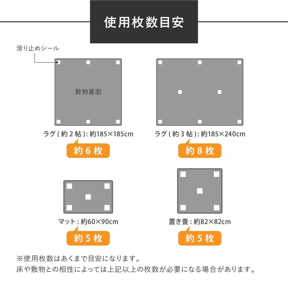 吸着滑り止めシール