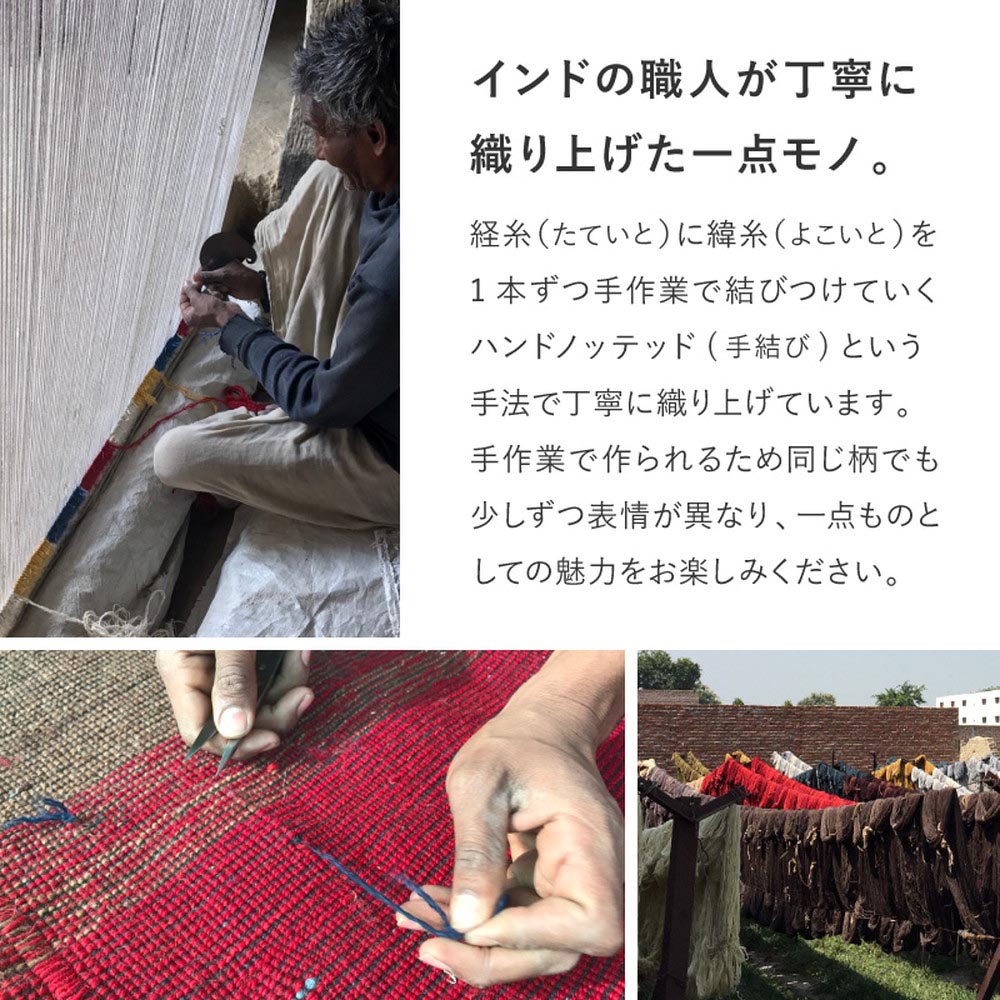 ギャッベ　チェアパッド　ヌメロ