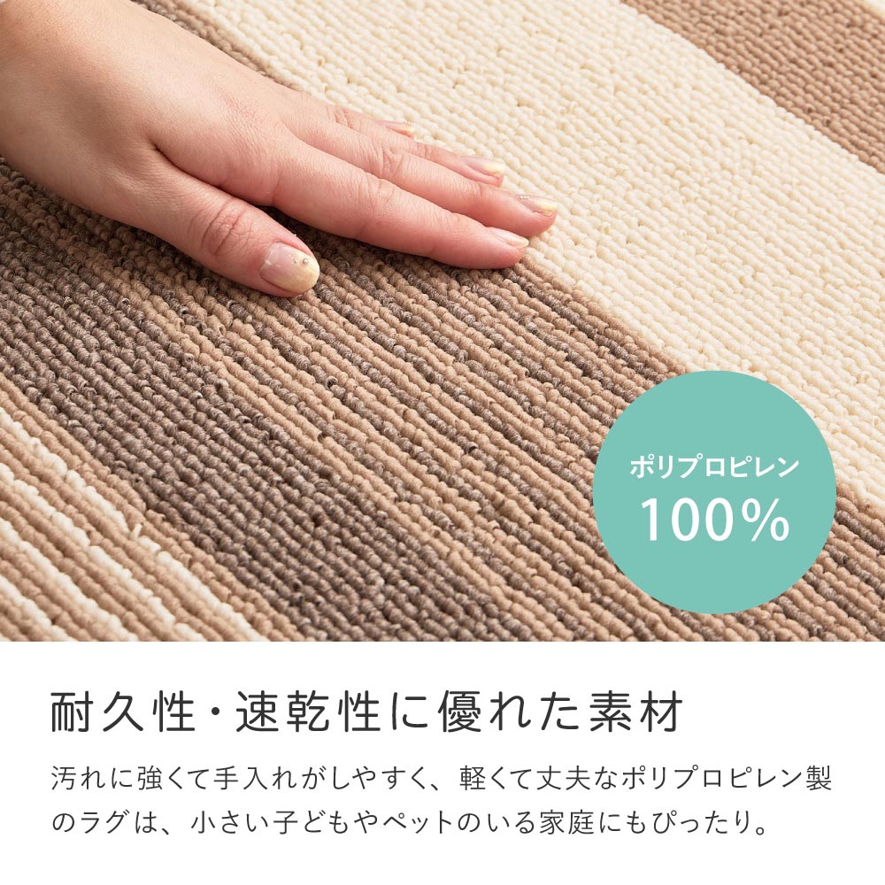 洗える速乾タフトラグ　フィン